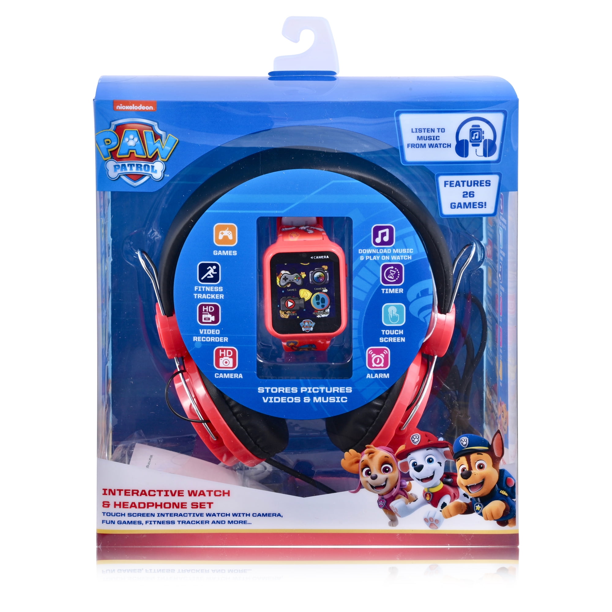 Nickelodeon Paw Patrol Unisex Child Smart Watch Headphone Set Silicone Strap Multicolor (PAW40090WM) - Image 5