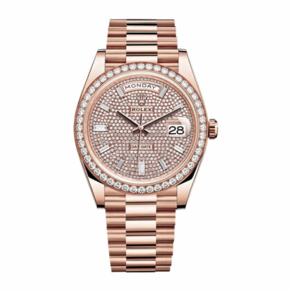 Rolex Day-Date 228345RBR “Everose Gold Diamond Bezel” Near Original 1:1