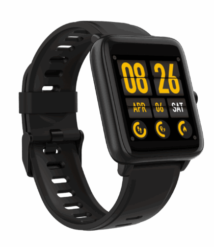 3Plus Vibe Lite Smartwatch (Black) with Sleep Monitor/ Notifications/ GPS/ Workout Tracker/ Water Resistant