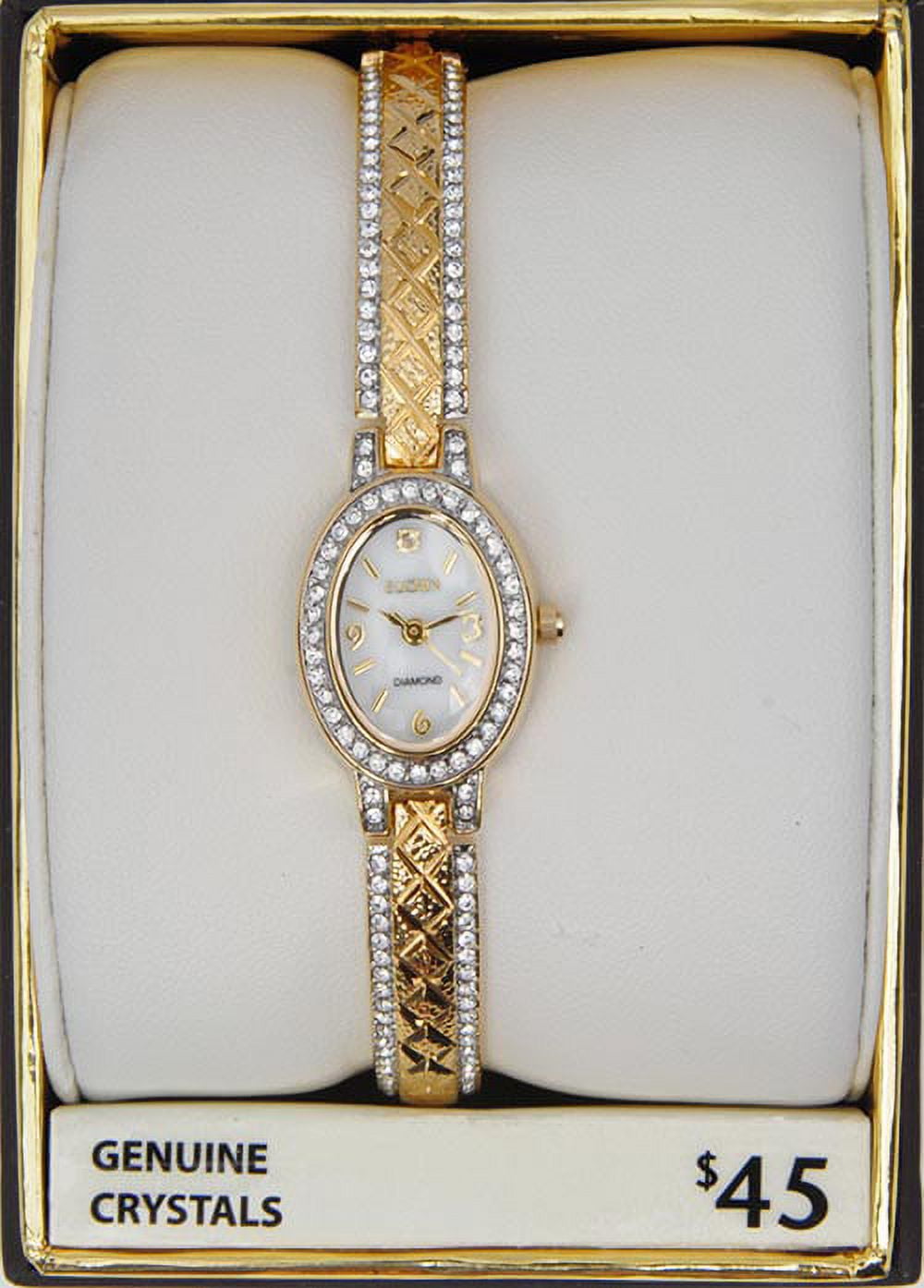 Elgin Adult Female Analog Watch in Two-Tone Gold with Oval Dial (EG9857) - Image 2