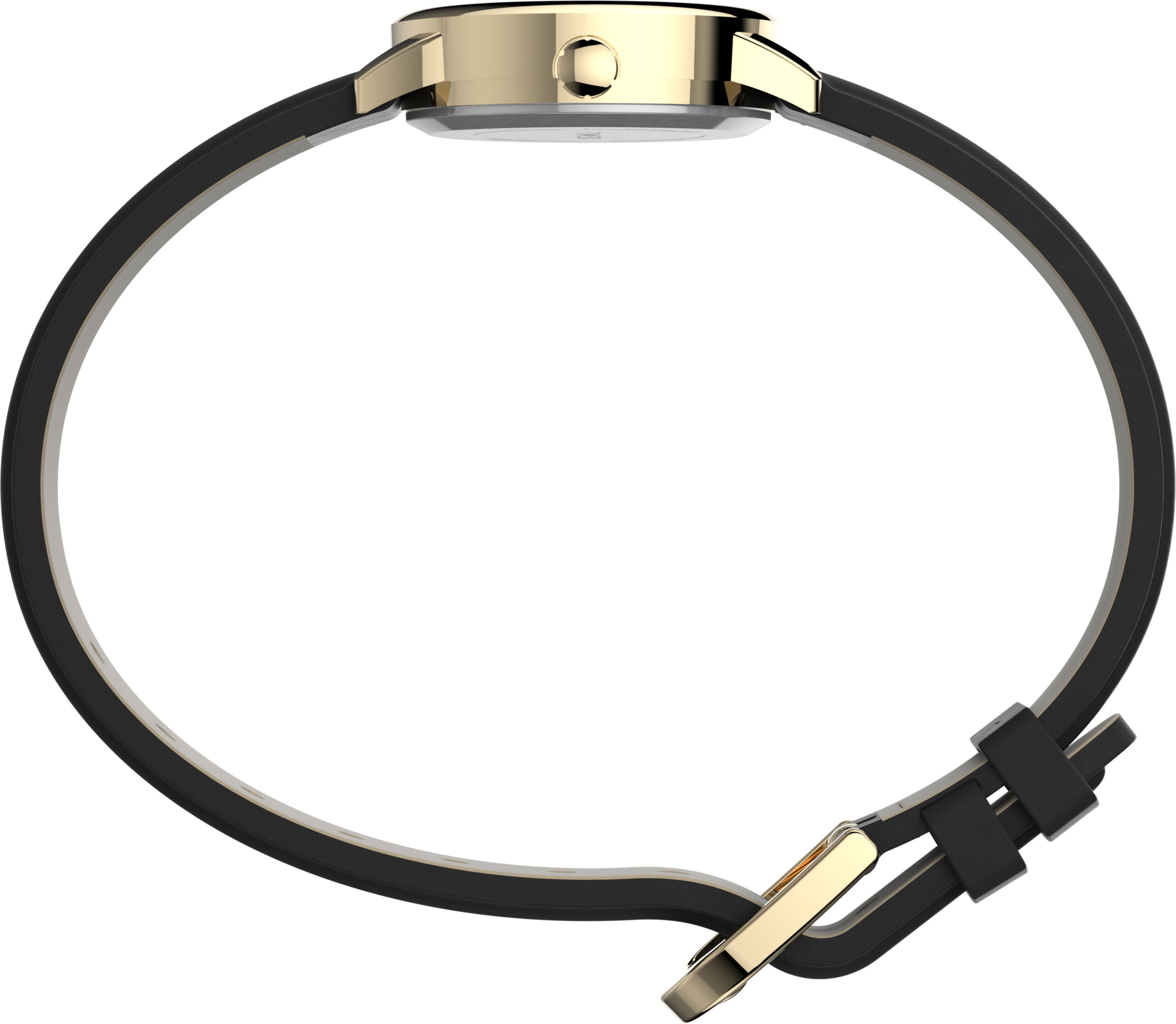 Timex Ladies' Dress Black Leather Strap - Image 3