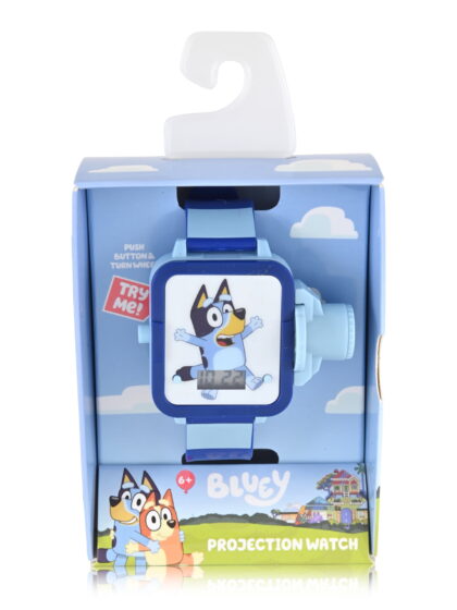 Bluey Unisex Child Blue Jelly Strap LCD Projection Watch, BLY4138WM