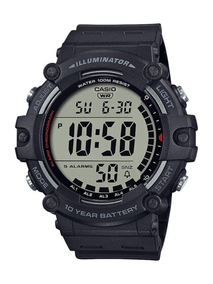 Casio Large LCD Digital Wristwatch Adult Mens Black