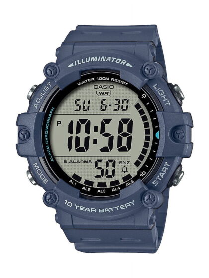 Casio Mens Large LCD Heavy Duty Wristwatch, Navy model AE1500WH-2AV