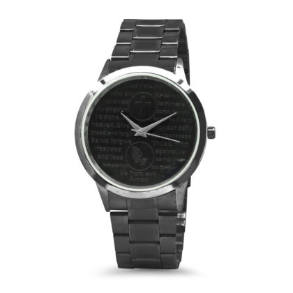 Gunmetal Mens Prayer Watch