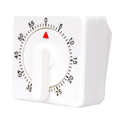HomeLife Mechanical Kitchen Timer Square 60 Minute Portable Battery-free Timer for Cooking Baking And Time Management