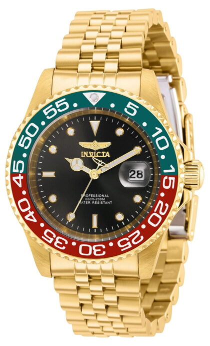 Invicta Pro Diver Men 40mm Stainless Steel Gold Black dial Quartz Watch