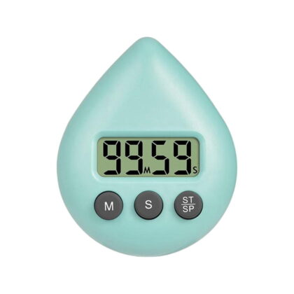 Light Blue Digital Kitchen Timer Magnetic Countdown with LCD Display and Loud Alarm