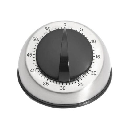 Stainless Steel 60 Minute Kitchen Timer Adjustable Alarm for Cooking Baking and Meal Prep
