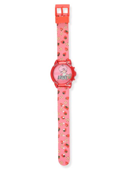 Strawberry Shortcake Female Child Pink LCD Watch, STR4032WM