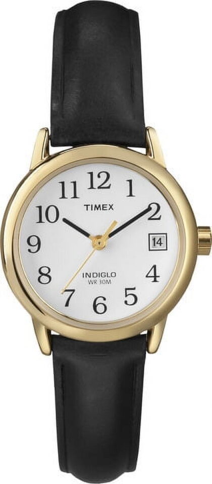 Timex Ladies' Dress Black Leather Strap