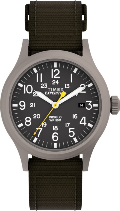 Timex T49961WX Expedition Light Tactical Watch Green Fabric Strap 40 mm