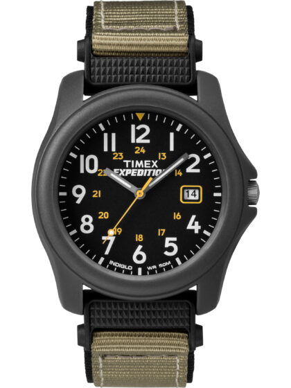 Timex Men's Expedition Camper Gray/Black 39mm Outdoor Watch, Fabric Strap