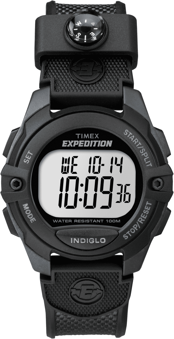 Timex Men's Expedition Digital CAT 41mm Watch – Gray & Black Case with Black Resin Strap & Integrated Compass