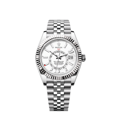 Rolex Sky-Dweller, 42mm, Oystersteel and 18k White Gold, White, Jubilee, Ref# 336934-0004 1:1