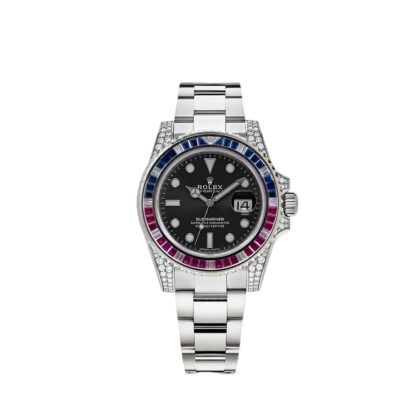 Rolex Submariner Silver Blue/Red Diamond, 40mm 1:1